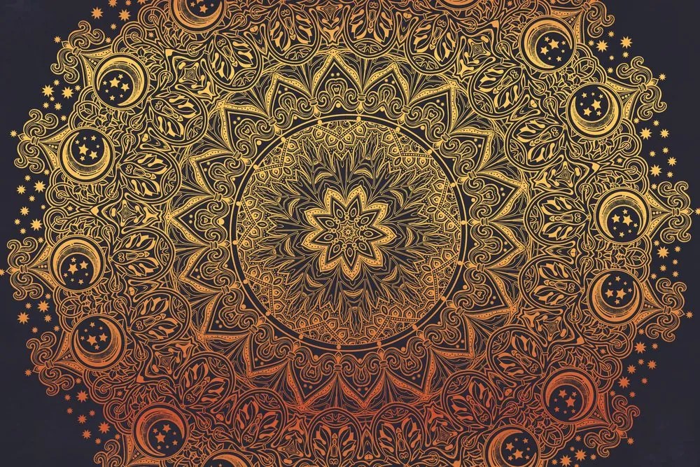 Carta da parati – Mandala orientale dorata