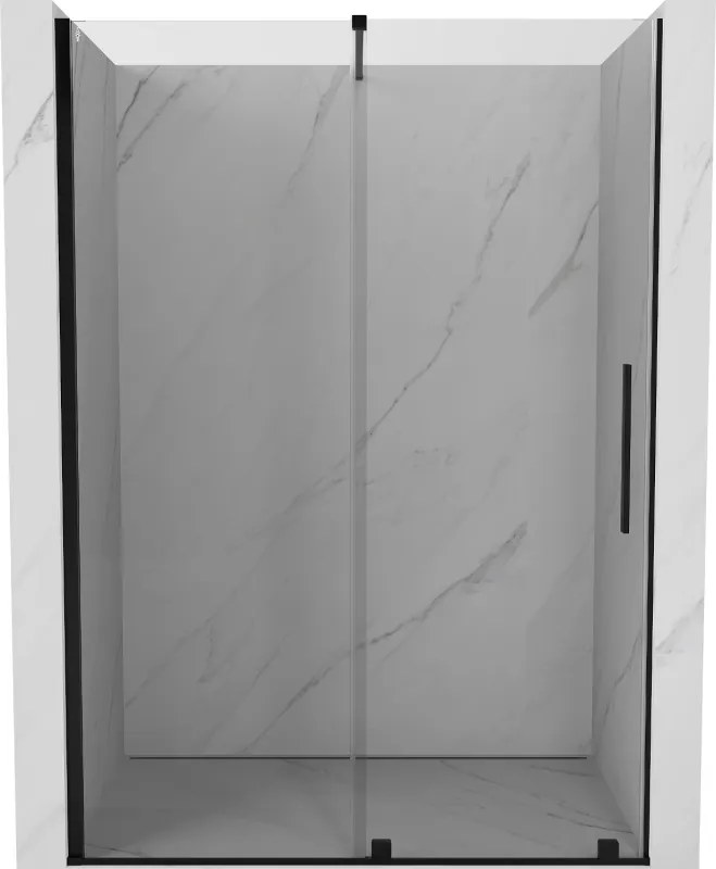 Mexen Velar porta doccia scorrevole 160 cm, trasparente, nero - 871-160-000-01-70