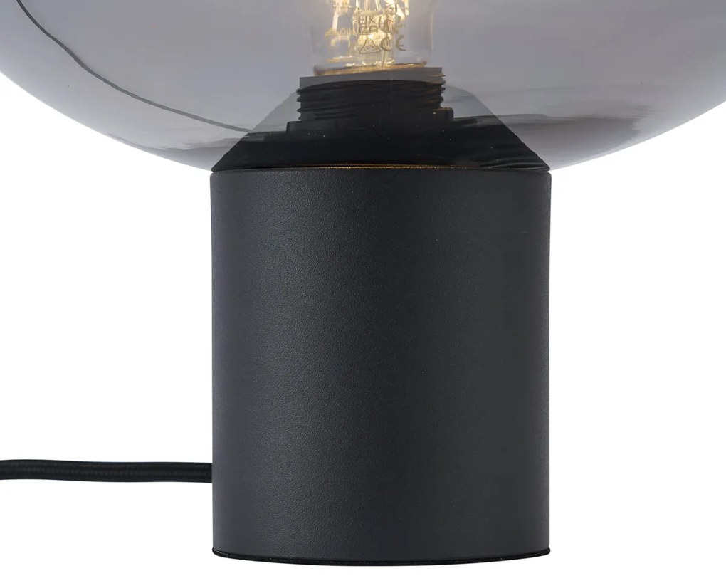 Lampada da tavolo di design nera con vetro fumé - Umbrella