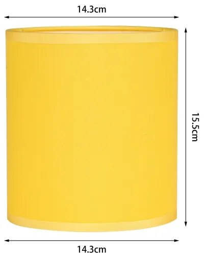 Brilagi - Paralume universale NUBILA E27 15,5x14 cm giallo