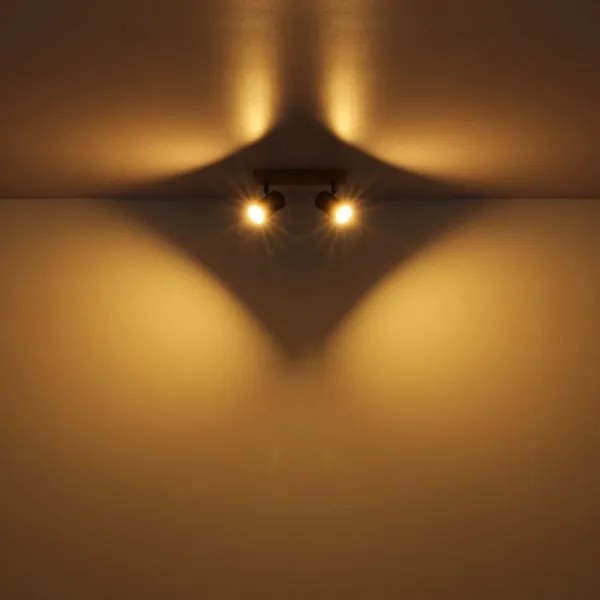 Globo 57911-2G - Faretto ROBBY 2xGU10/35W/230V grigio/marrone