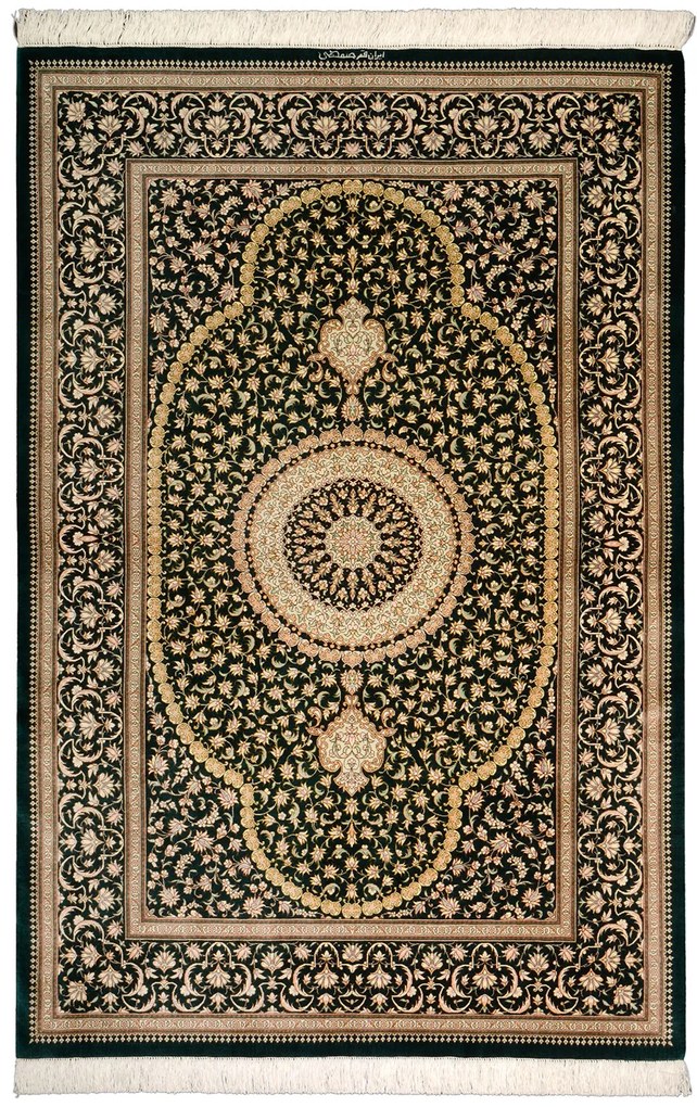 Ghom Tappeto persiano 130 x 190 Beige (Iran) Annodato A Mano