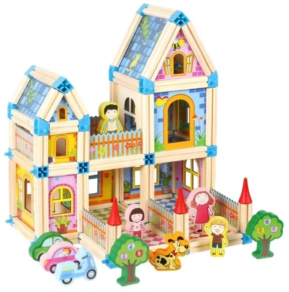 2Kids Toys - Set di costruzioni in legno: Castello