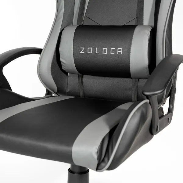 Sedia da gioco VARR Zolder nero/grigio