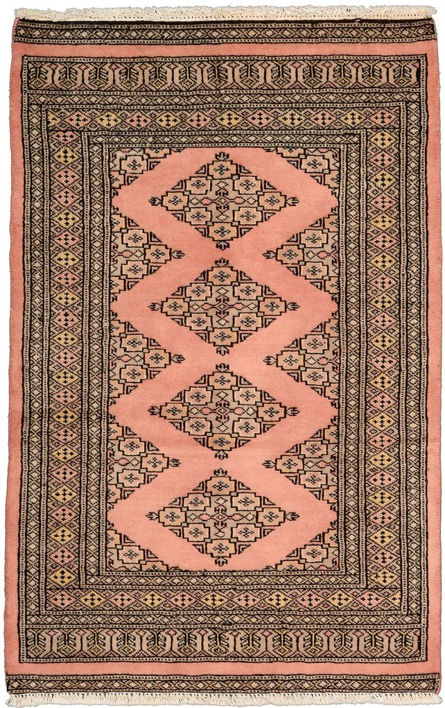 Bokhara Tappeto 80x120 Rosa (Pakistan) Annodato A Mano