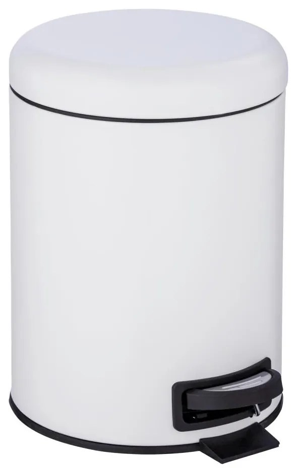 WENKO 24678100 - Cestino LEMAN 21x24 cm bianco/nero