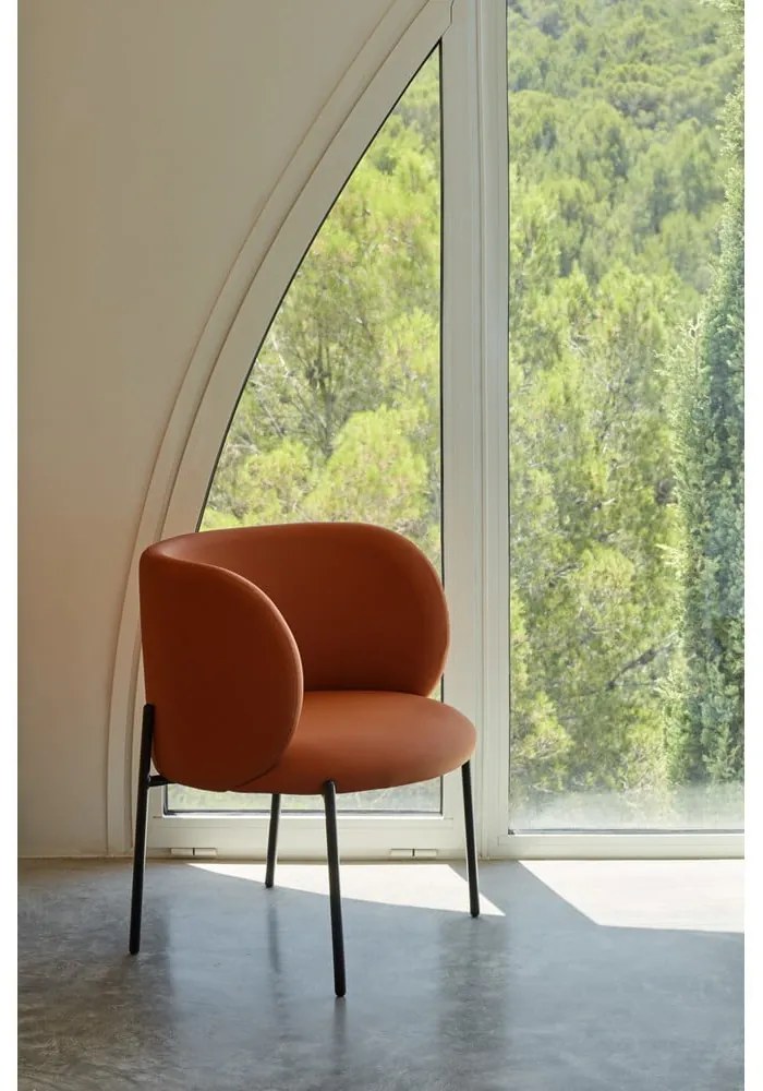 Poltrona in similpelle arancione Mogi - Teulat