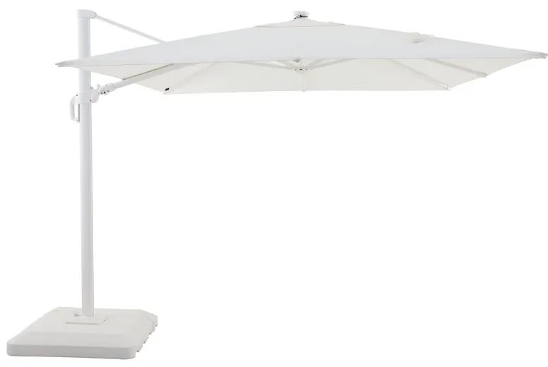 Ombrellone a palo laterale bianco SONORA NATERIAL L 288 x 288 cm con telo bianco