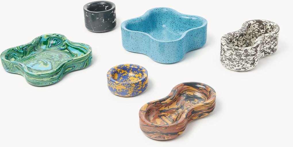 Set di 6 ciotole decorative in marmo Elara