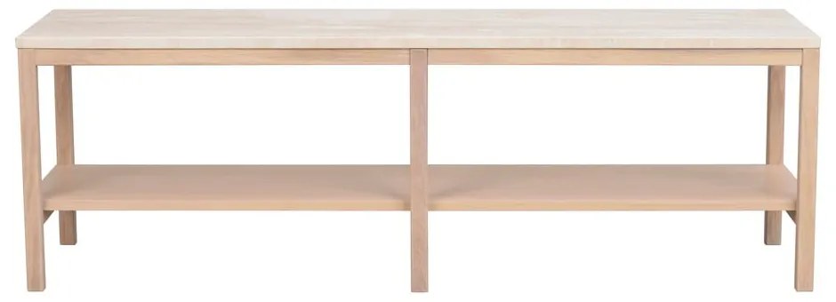 Consolle bianca con piano in pietra 140x40 cm Orwel - Rowico