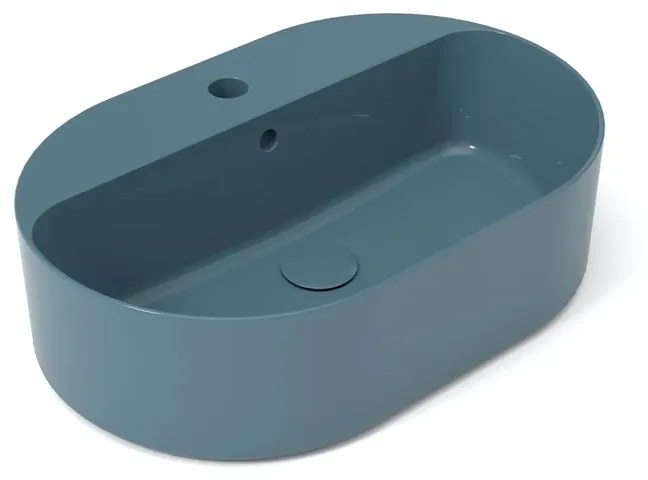 Lavabo da appoggio ovale in ceramica multicolore