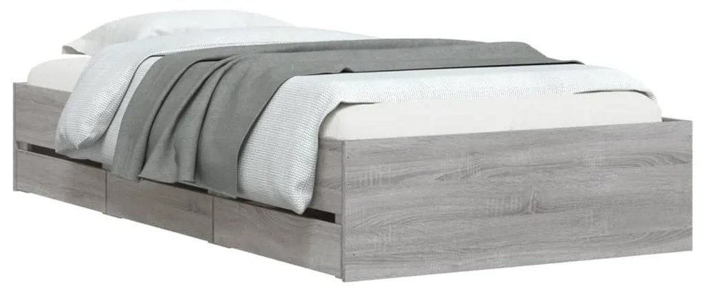 Giroletto cassetti grigio sonoma 75x190 cm legno multistrato