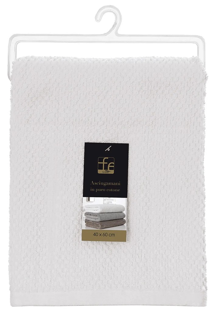 Asciugamano Ospite Per Bagno 40x60 Cm Feridras "Gold" Bianco
