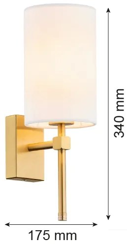 Argon 8034 - Applique ABRUZZO 1xE14/7W/230V ottone/bianco