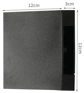 Brilagi - Applique da parete per esterni a LED QUADRAY LED/4W/230V nero IP65