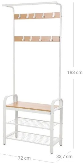 Appendiabiti a piantana NAVOR marrone/bianco