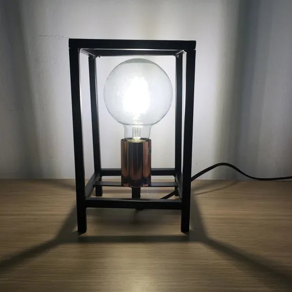 ONLI - Lampada da tavolo FLOKI 1xE27/15W/230V 20 cm nero/rame