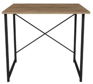 Scrivania Stile Industrial Ferro E Legno 90x60x73 Adam Rovere