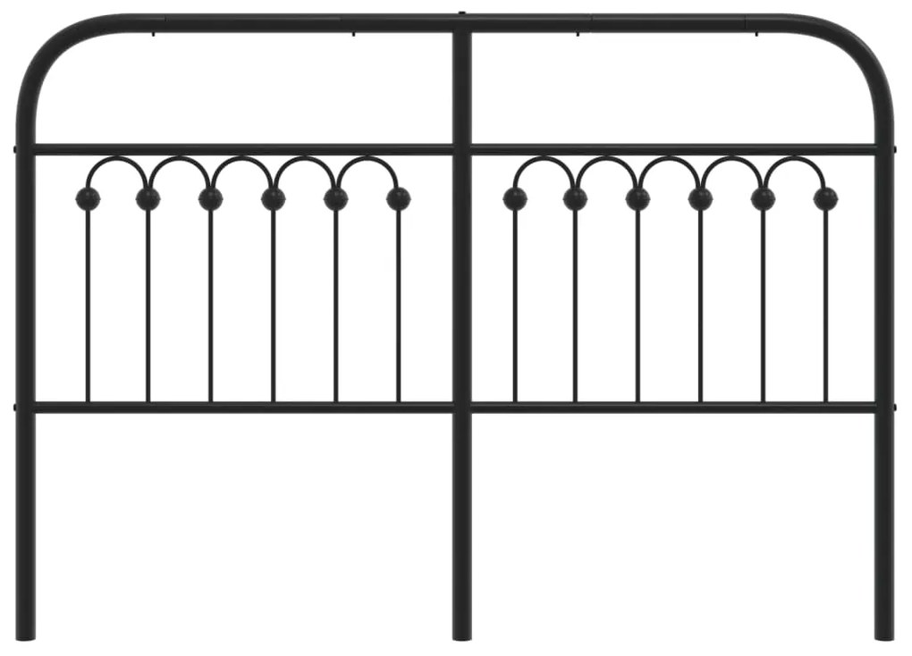 Testiera in metallo nero 135 cm