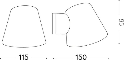 Ideal Lux - Applique da esterno GAS 1xGU10/28W/230V IP43 marrone