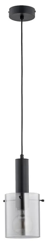 Lampadario a sospensione con filo CELIA 1xE27/60W/230V nero