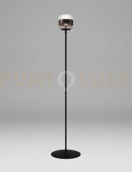 Futura lampada da terra p fume' marrone montatura nero opaco 1 luce...