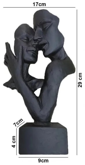 Decorazione da tavolo 29x9x17 cm resina/nera