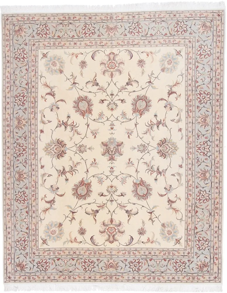 Tabriz Tappeto 200 x 250 Blu (Iran) Annodato A Mano