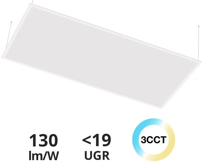 Pannello LED a Sospensione 120x60 42W CCT UGR19 con driver Philips Colore Bianco Variabile CCT