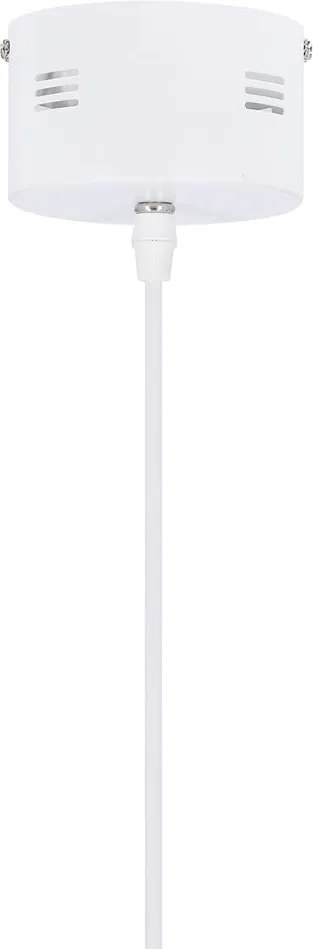 Lampadario LED bianco con paralume in metallo Lund – Candellux Lighting
