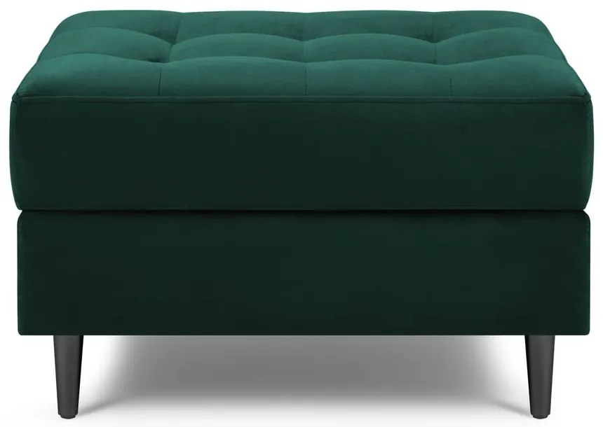 Pouf in velluto verde petrolio Santo - Milo Casa