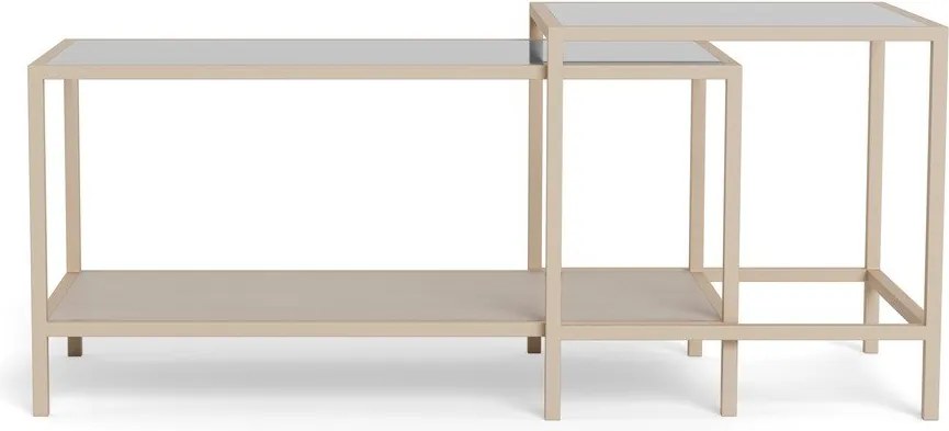 Set di tavolini da salotto grigi in acciaio 2 pz 50x90 cm Seaford – Actona