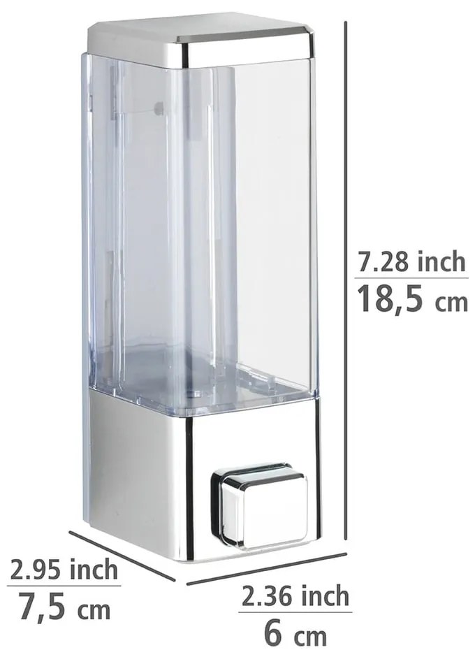 Dispenser di sapone in plastica a parete in argento 0,32 l Istres - Wenko