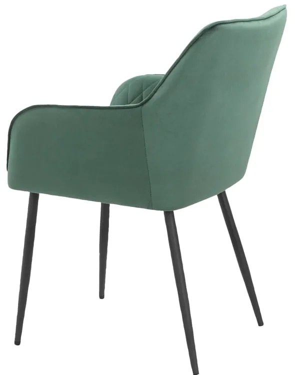 Set di sedie da pranzo verde in imbottito 2 pz Elvira – Støraa