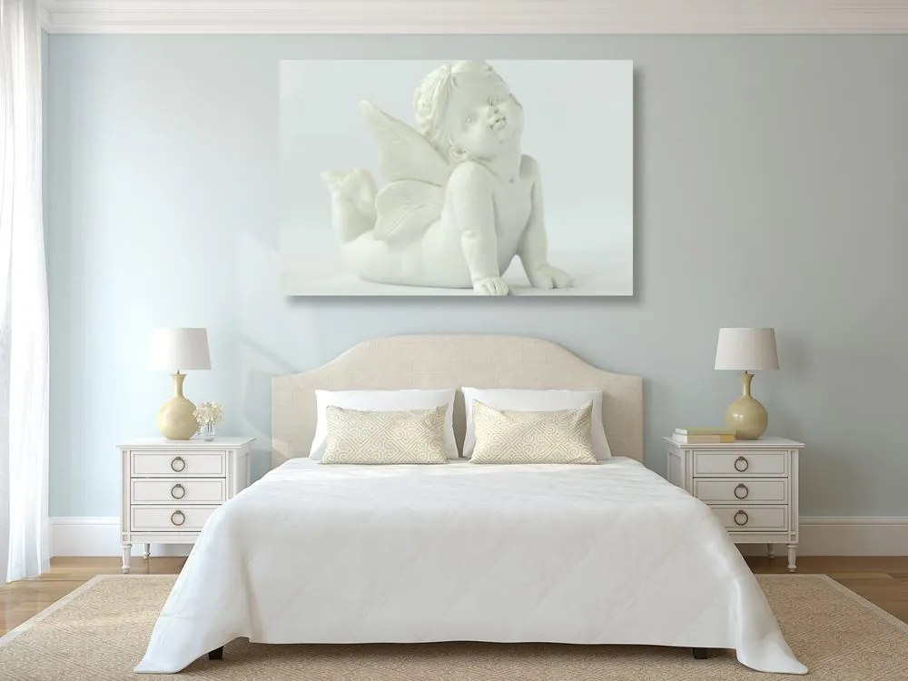 Stampa su tela – Statua d'angelo adorabile
