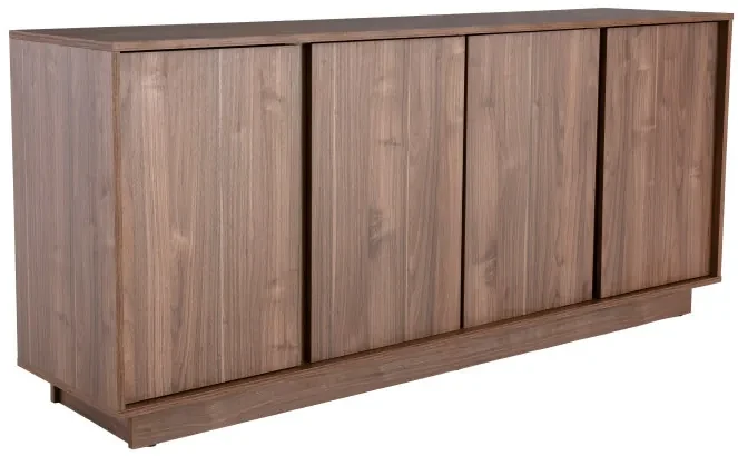 Credenza in noce arte povera, con 4 porte e 4 cassetti 205x94