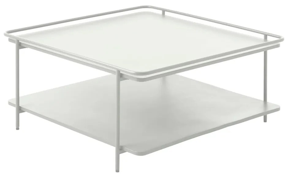 Tavolino da salotto grigio chiaro in metallo 75x75 cm Yuba – Unique Furniture
