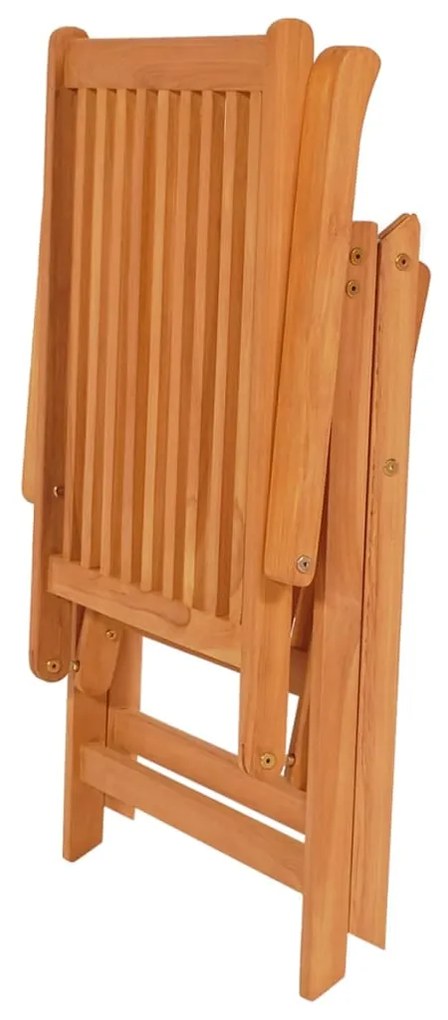 Sedie da giardino 4 pz con cuscini beige massello di teak