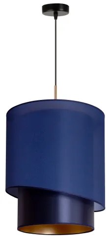 Duolla - Lampadario a sospensione con filo PARIGI 1xE27/15W/230V diametro 40 cm blu/oro