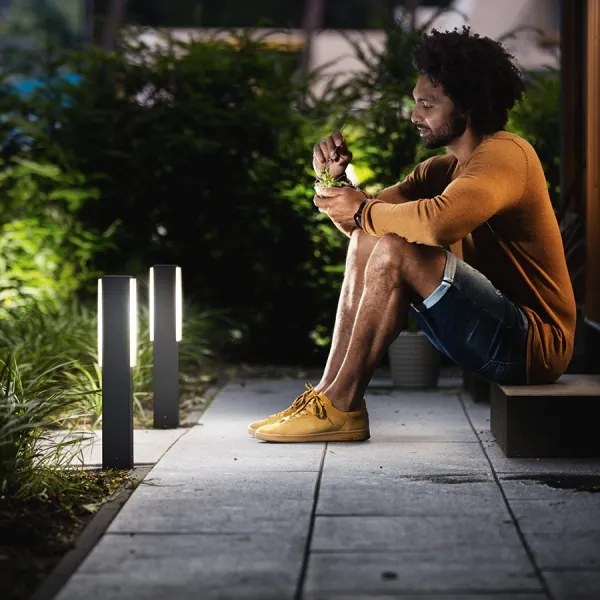 Philips 16488/93/P3 - Colonna da esterno STRATOSPHERE 2xLED/4,5W IP44