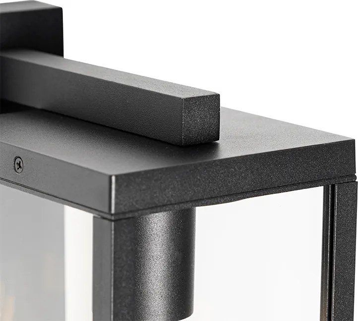 Lanterna da parete per esterni nera IP44 con sensore crepuscolare - Charlois