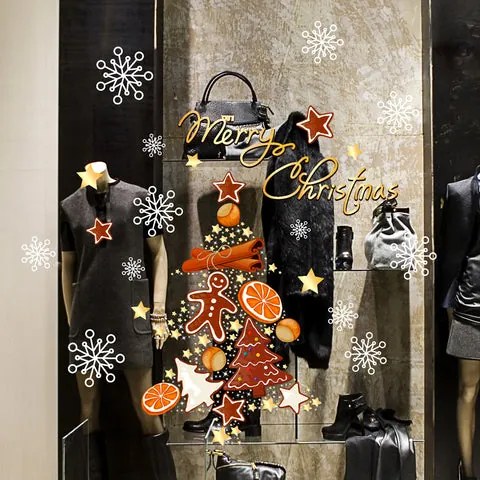 Vetrofania natalizia Albero dolciumi