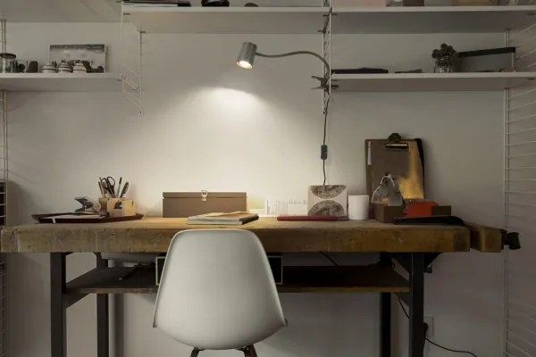 Osram - Lampada da scrivania con clip DESK LINE 1xGU10/9W/230V grigia