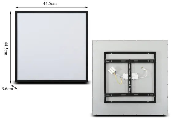 Brilagi - Pannello LED dimmerabile SLIMFRAME LED/36W/230V 45x45 cm nero + telecomando