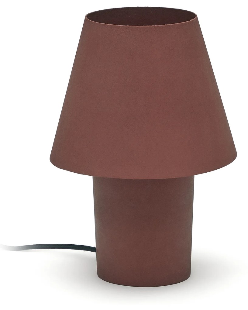 Kave Home - Lampada da tavolo Canapost in metallo verniciato color terracotta