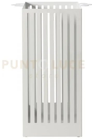 Porta ombrelli old bianco marmo in ferro 34x21x55hcm