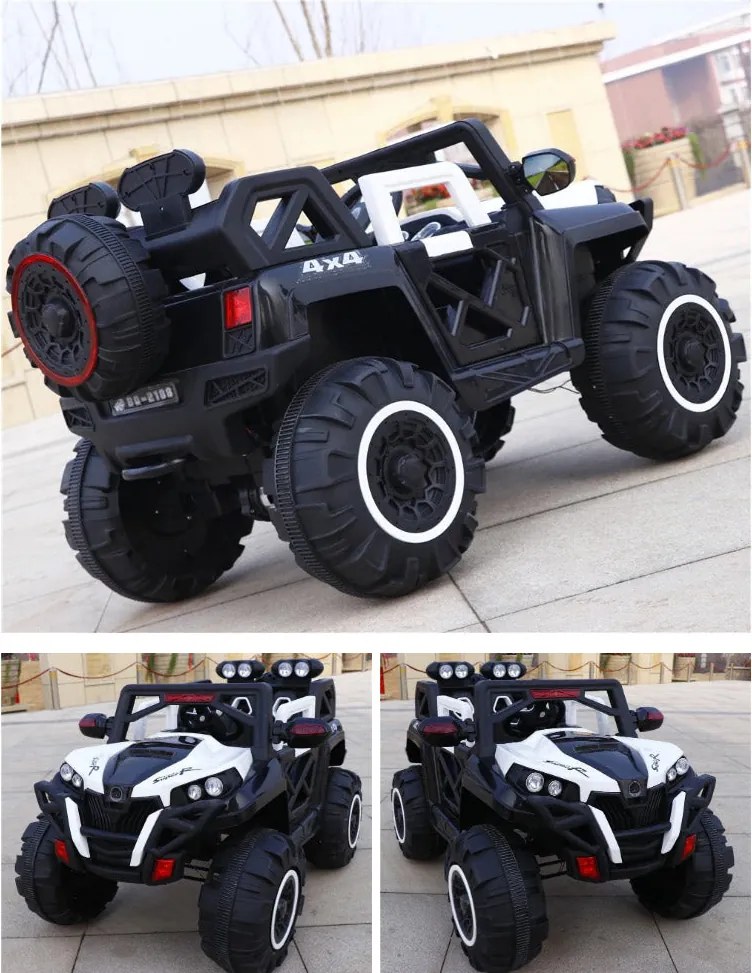 Macchina Elettrica per Bambini 12V Kidfun Fuoristrada 4x4 Bianca...