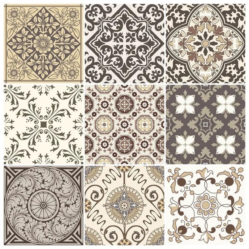 Set di 9 adesivi murali decorativi , 20 x 20 cm Ancône - Ambiance