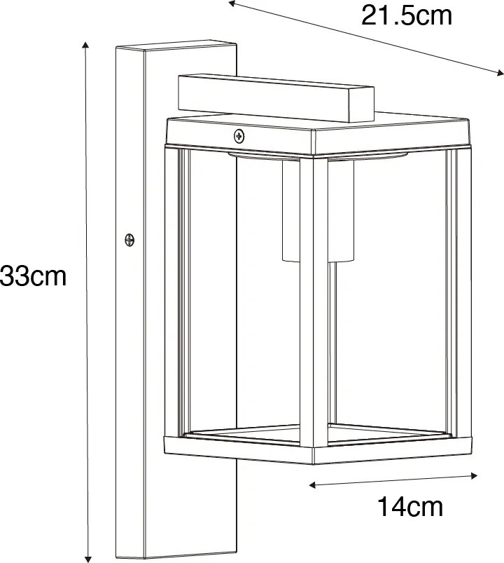 Lanterna da parete per esterni vintage oro antico IP44 - Charlois