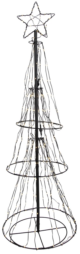 Lampada da terra natalizia albero nero 150 cm con LED e timer IP44 - Ugoku